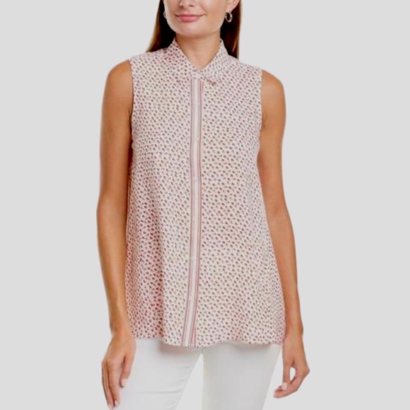 MAX STUDIO TANK TOP SLEEVELESS BUTTON DOWN SHIRT - Picture 15 of 15